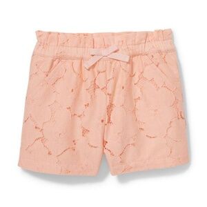 Janie and Jack Tropical Peach Lace Short